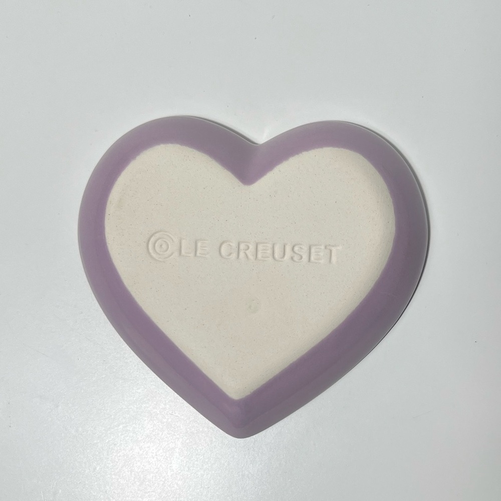Le Creuset Stoneware Heart Shaped Trinket Dish Plate Tray Bowl - Picture 7 of 7